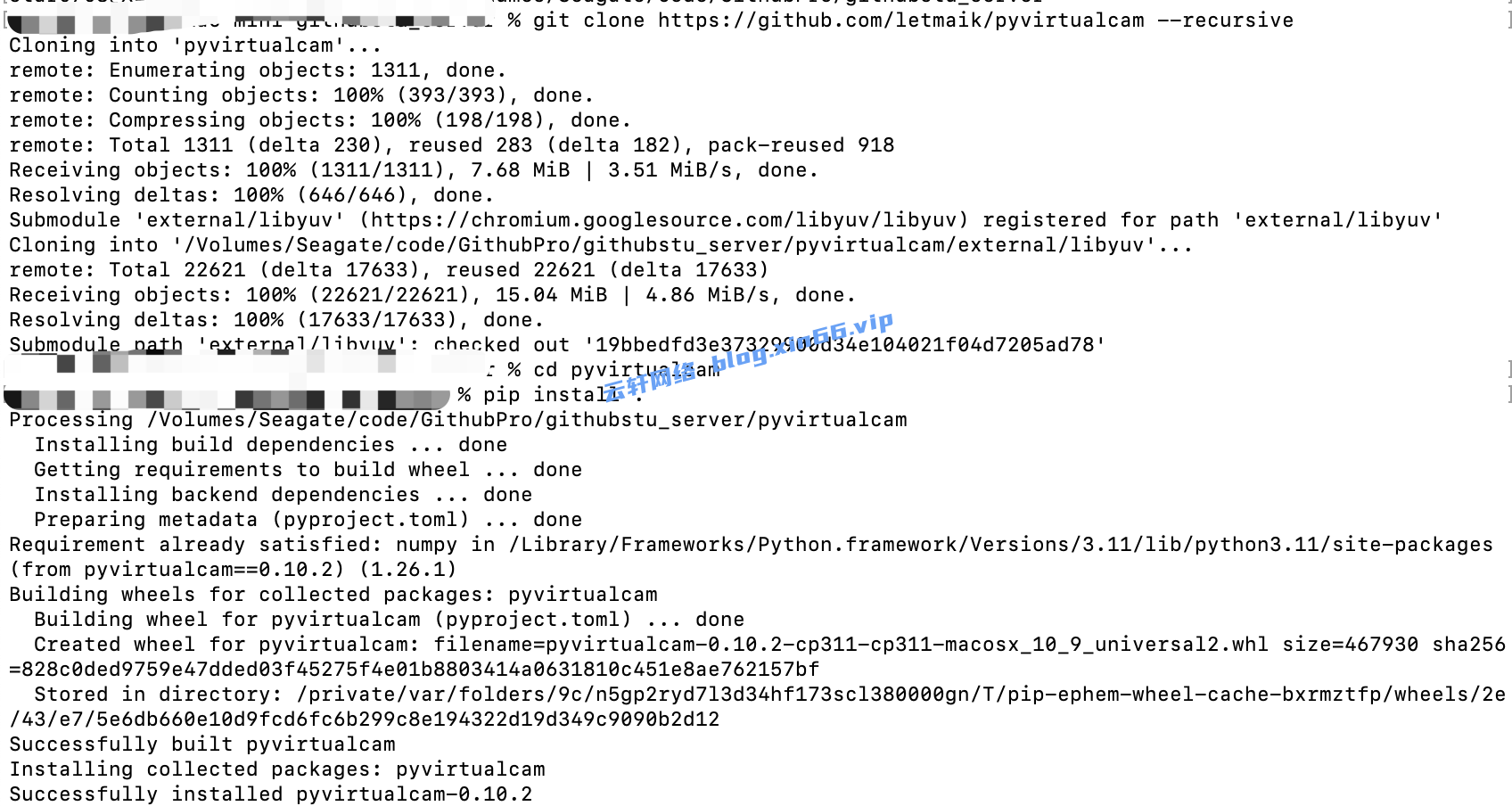 安装 pyvirtualcam 失败 提示 No matching distribution found for pyvirtualcampyvirtualcam