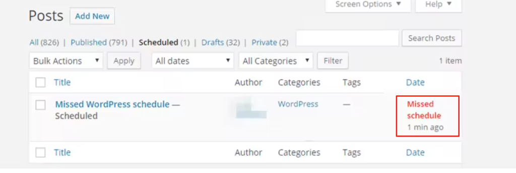 WordPress 定时发布文章失败的解决办法